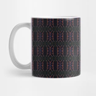 Blue Orange Psychedelic Fractal Abstract Pattern Mug